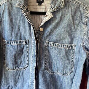 GAP Pinstripe Denim Romper Size 8